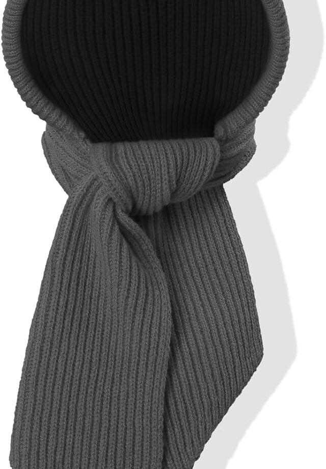 Winter Hats for Women, Warm Hooded Cover Ears Hat with Knit Scarf for Women  Hat