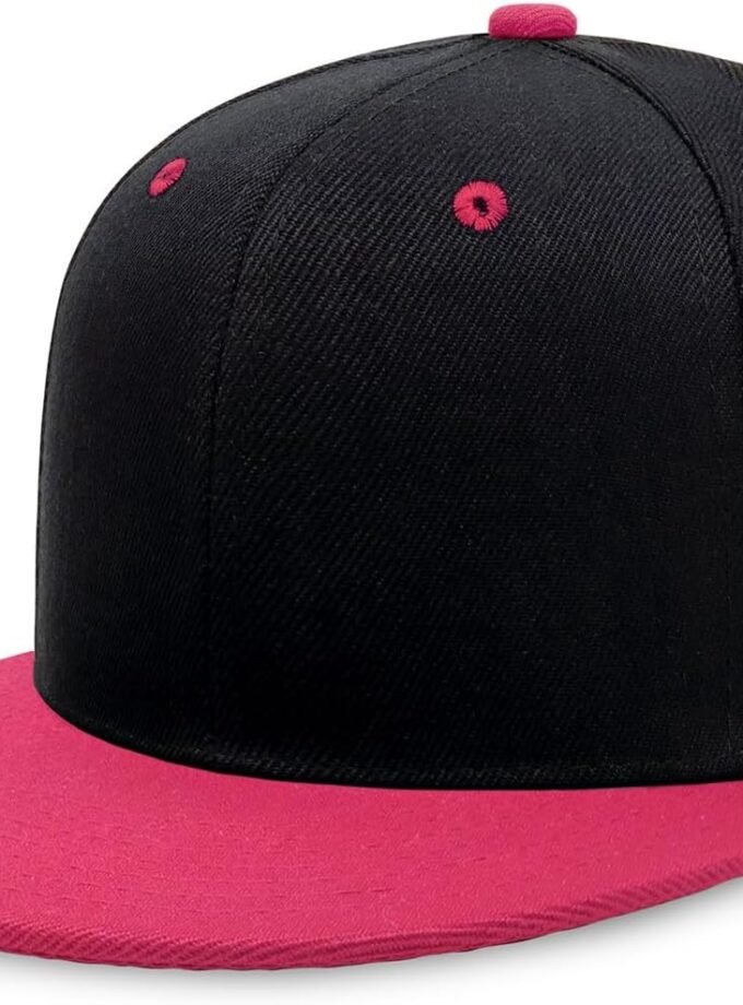 Flat Bill Visor Classic Snapback Hat Blank Adjustable Brim High Top End Trendy Color Style Plain Tone Baseball Cap