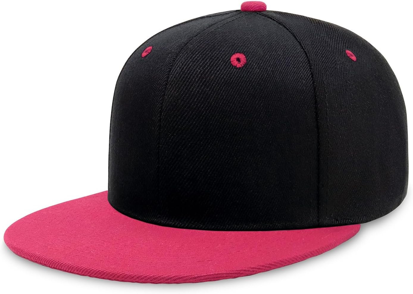 Flat Bill Visor Classic Snapback Hat Blank Adjustable Brim High Top End Trendy Color Style Plain Tone Baseball Cap