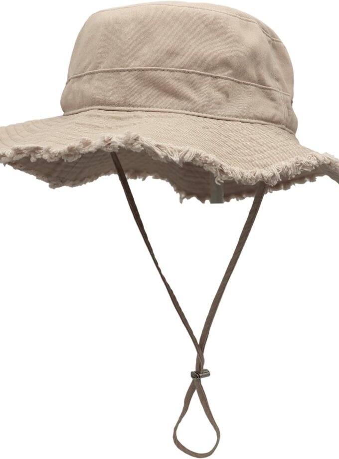 Women Cotton Sun Hat Floppy Wide Brim Bucket Hat Foldable Gardening Hat Breathable Summer Travel Beach Hat UPF50+
