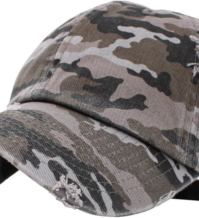 Vintage Washed Distressed Cotton Dad Hat Baseball Cap Adjustable Polo Trucker Unisex Style Headwear