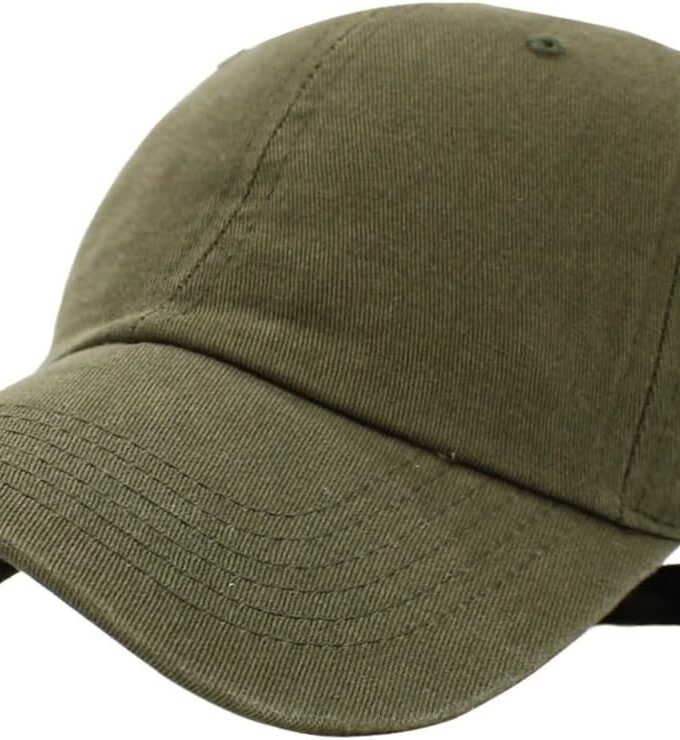 Classic Unisex Cotton Adjustable Low Crown Baseball Cap – Plain Dad Hat