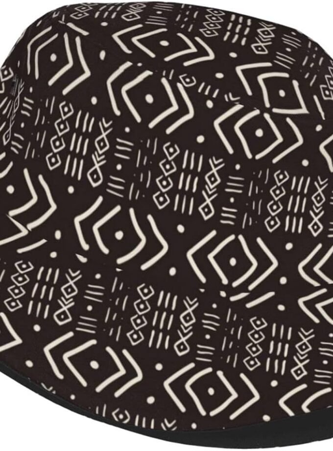 Summer Bucket Hat for Women Men Beach Sun Hat Abstract Fisherman Cap Tribal Hat Travel Outdoor Camping