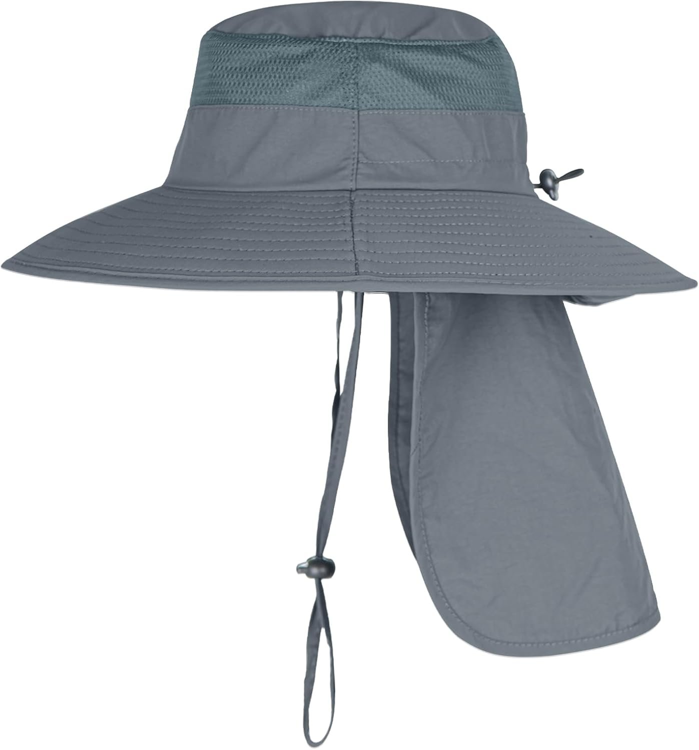 Sun Hats for Men Women Fishing Hat UPF 50+ Breathable Wide Brim Bucket Hats Summer UV Protection Safari Hat with Neck Flap - Image 2