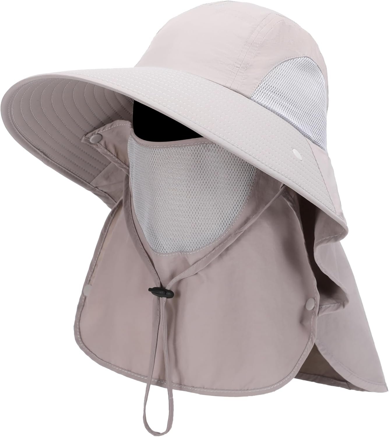 Outrip Sun Hat for Men Women Wide Brim Fishing Hat with Face Cover & Neck Flap Outdoor Sun Protection Hat