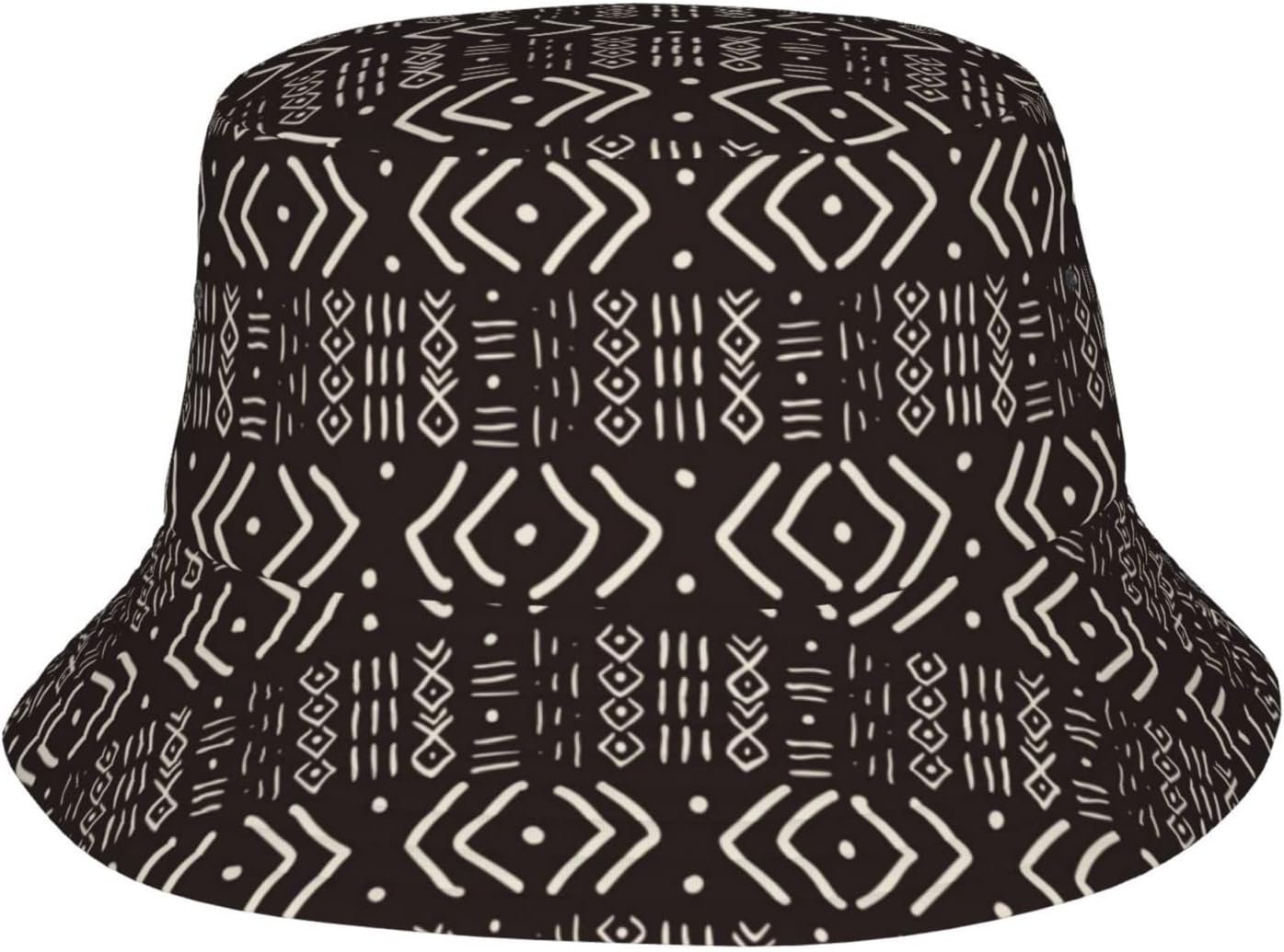 Summer Bucket Hat for Women Men Beach Sun Hat Abstract Fisherman Cap Tribal Hat Travel Outdoor Camping