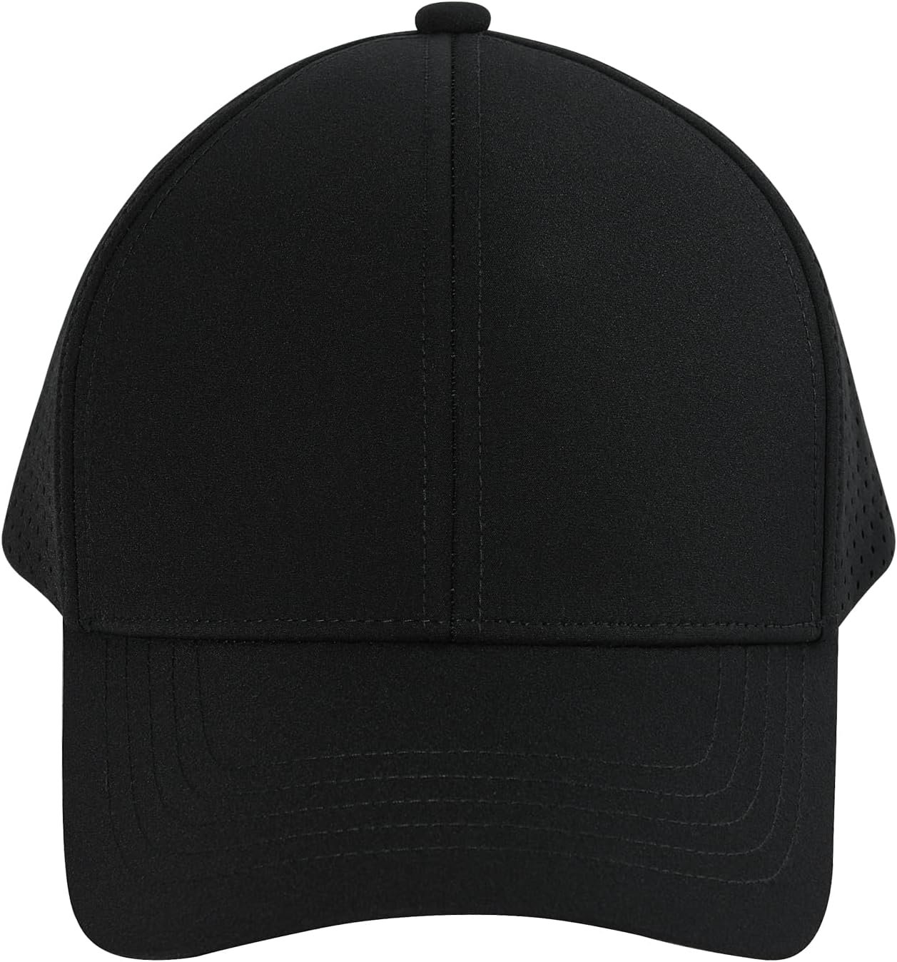 Men Quick Dry Baseball Cap Laser Cut Mesh Ball Curved Brim Snapback Hat - Image 2