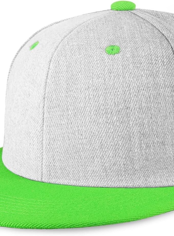 Flat Bill Visor Classic Snapback Hat Blank Adjustable Brim High Top End Trendy Color Style Plain Tone Baseball Cap