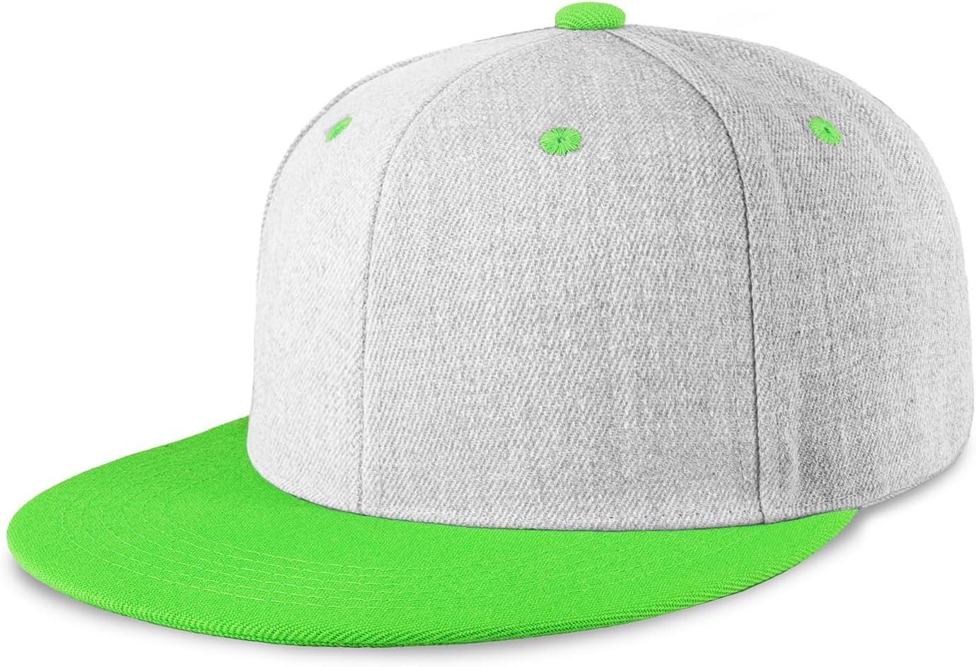 Flat Bill Visor Classic Snapback Hat Blank Adjustable Brim High Top End Trendy Color Style Plain Tone Baseball Cap