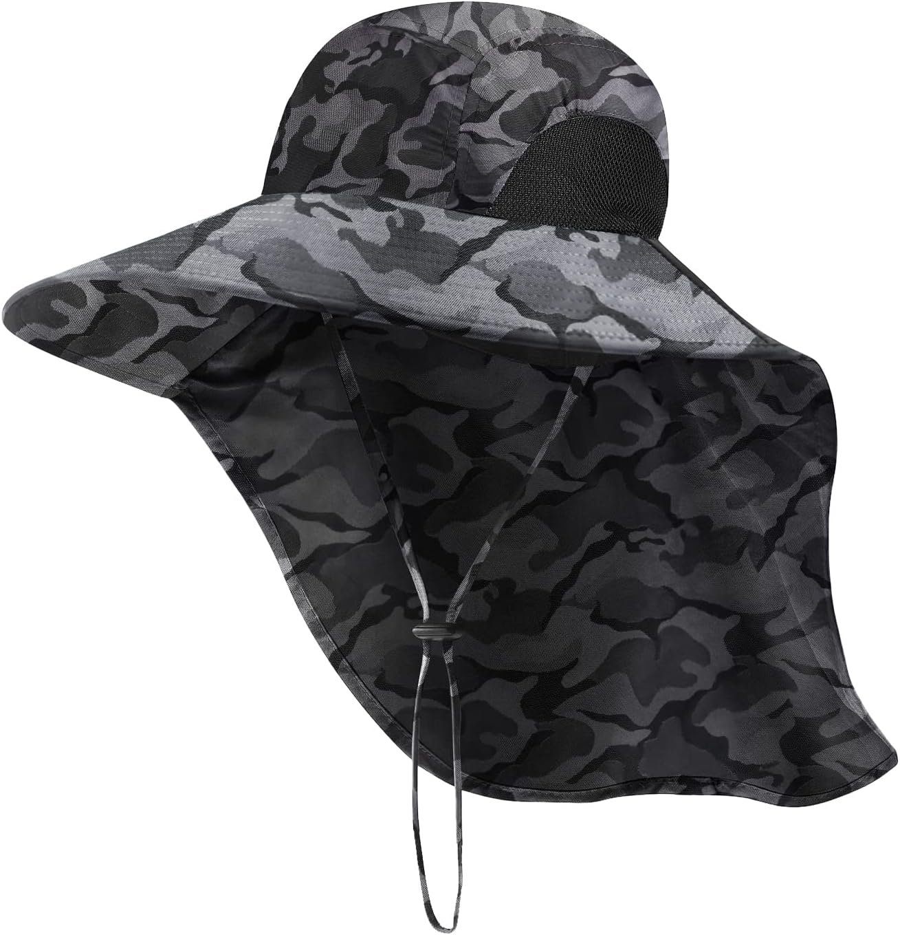 Outdoor Sun Hat for Men with 50+ UPF Protection Safari Cap Wide Brim Fishing Hat with Neck Flap, for Dad…