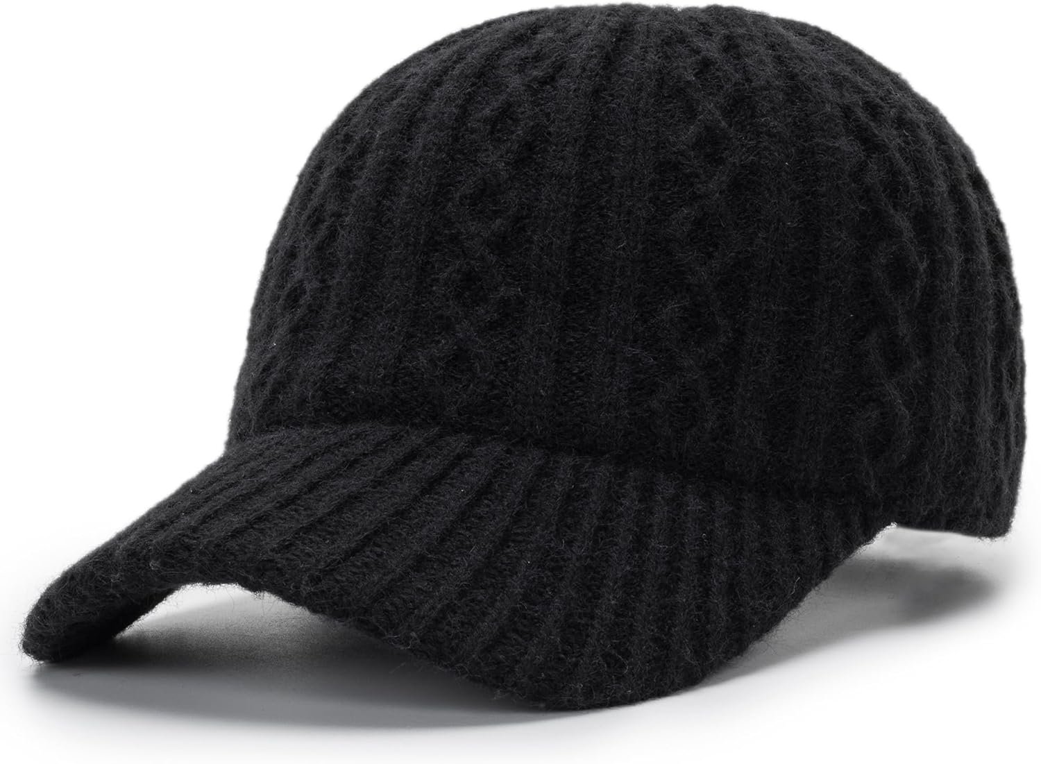Women's Winter Warm Knit Visor Beanie Newsboy Cap Cold Weather Warm Winter Hat for Men Teens