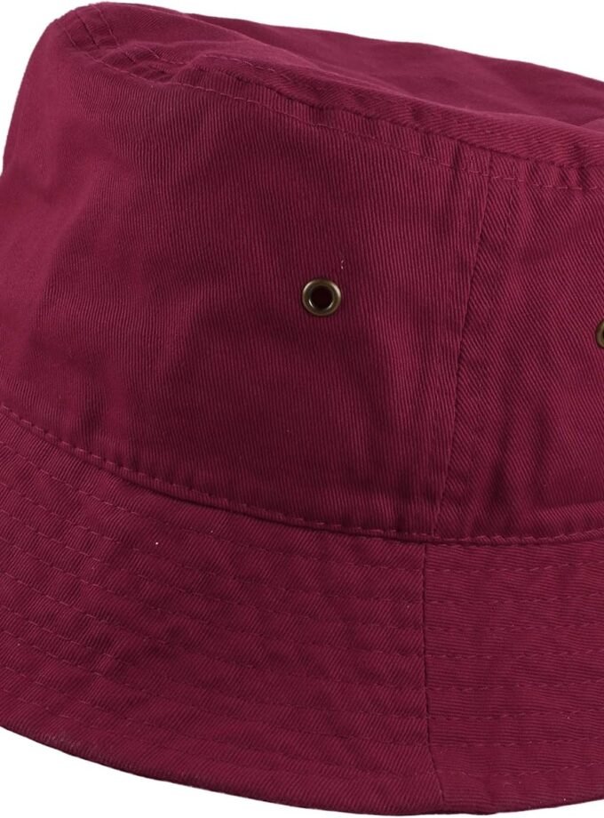 Solid Color 100% Cotton Bucket Hat for Women and Men Packable Travel Summer Beach Hat