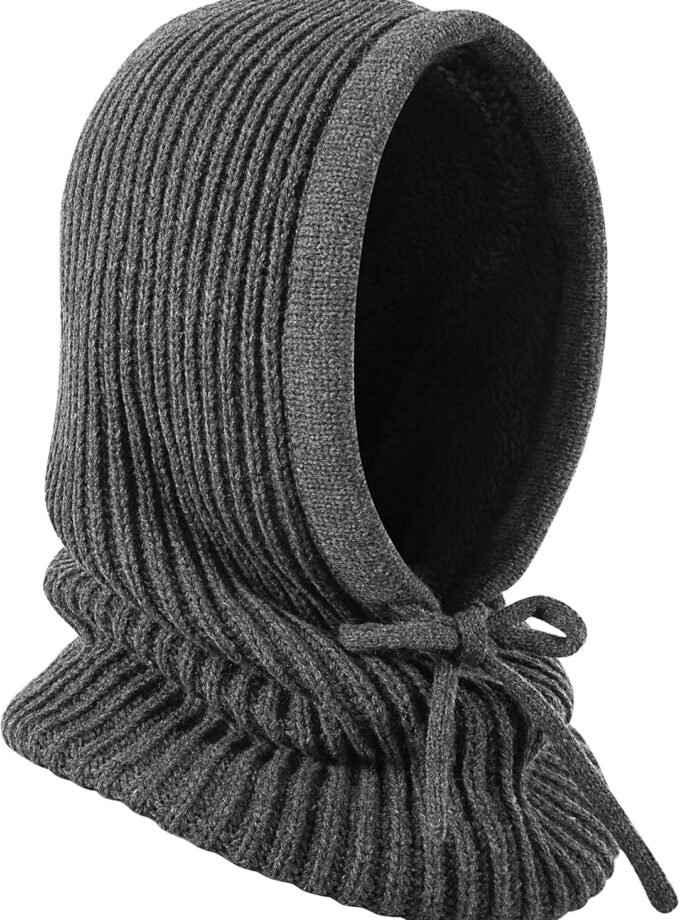 Winter Hat Knit Hooded Scarf Head Cover Beret Neck Ski Warmer Unisex