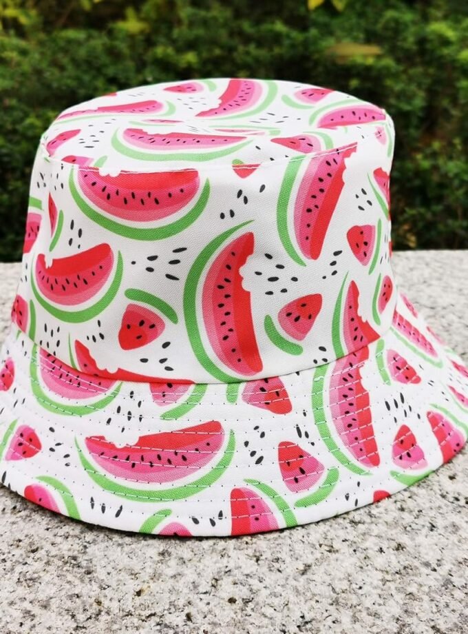 Unisex Print Double Side Wear Reversible Bucket Hat